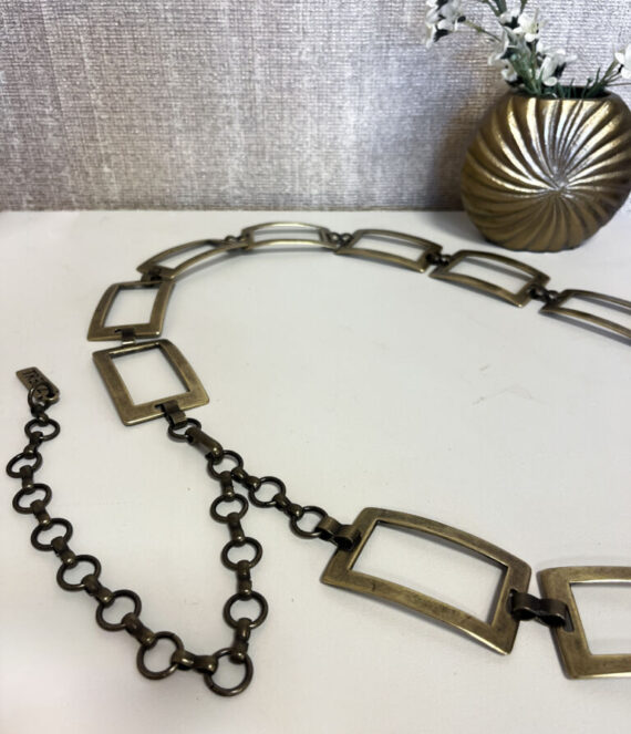 Metal riem antiek goud Trezz